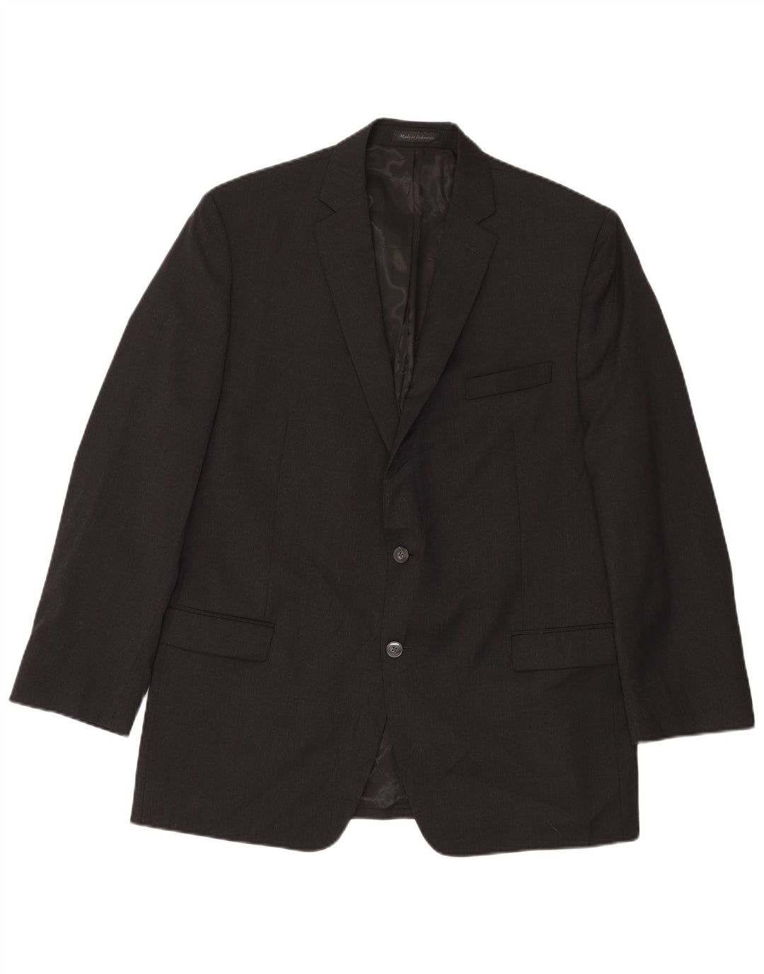 Calvin Klein Mens 2 Button Blazer Jacket UK 44 2XL Grey Wool