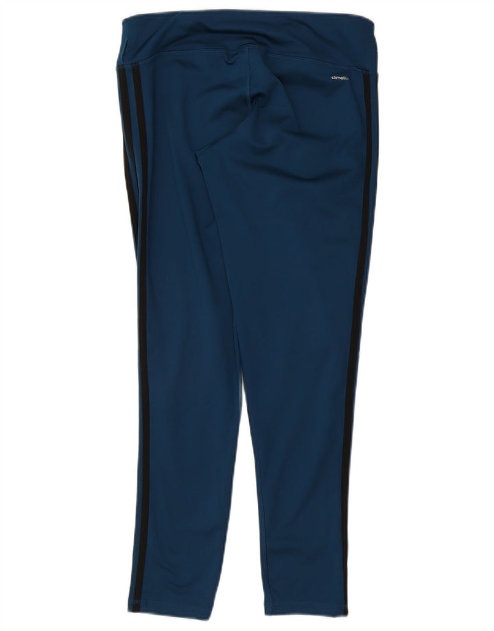 ADIDAS Womens Climalite Leggings UK 16/18 Large  Blue Polyester