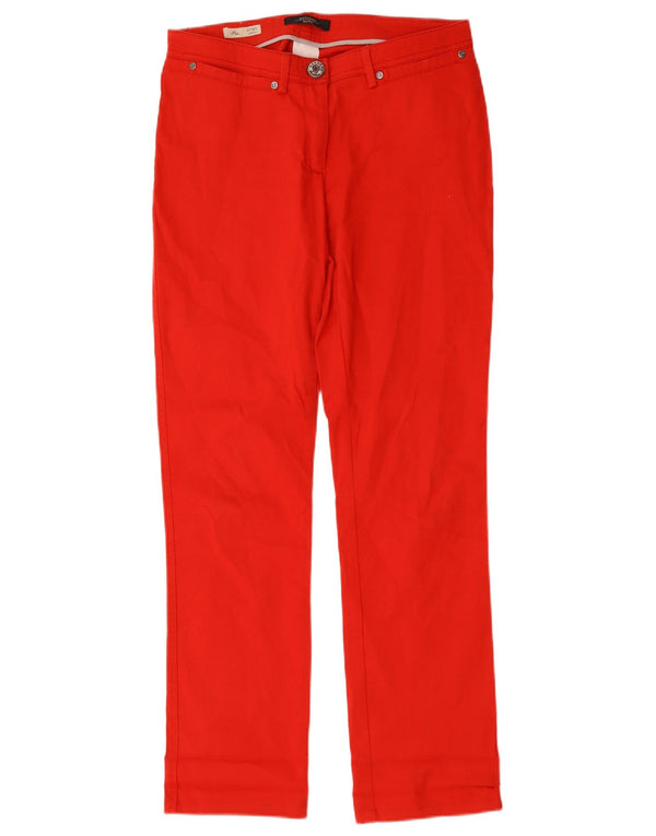Max Mara Damen Weekend Slim Freizeithose UK 12 Medium W32 L30 Rot