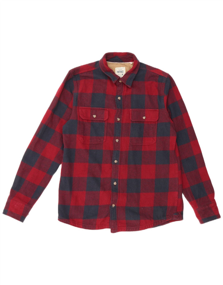 Fat Face Mens Regular Fit Flannel Shirt Small Red Check Cotton