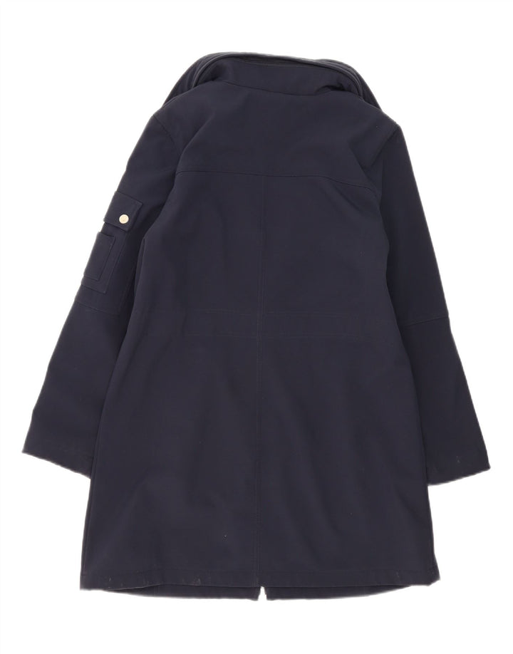FRENCH CONNECTION Womens Overcoat UK 14 Medium Navy Blue Polyester Vintage French Connection and Second-Hand French Connection from Messina Hembry 