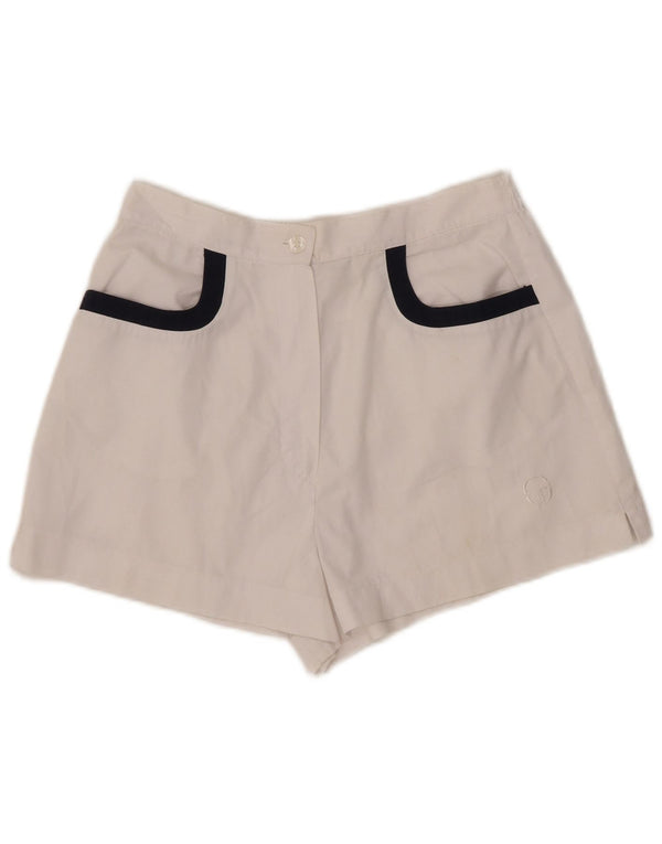 Sergio Tacchini Damen Sportshorts EU 40 Medium W27 Weiß Polyester Sport