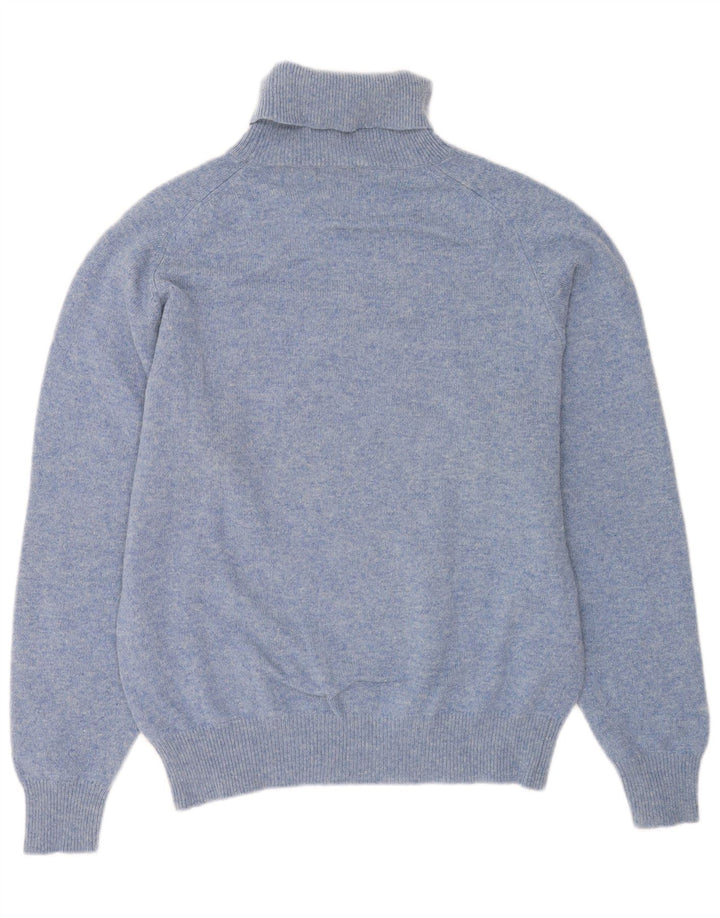 Kappa Herren-Pullover mit Rollkragen, groß, blau meliert, Wolle