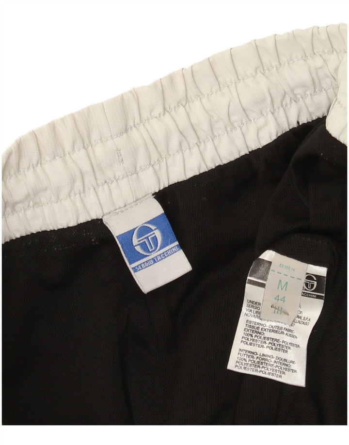 Sergio Tacchini Womens Tracksuit Trousers IT 44 Medium Black Colourblock