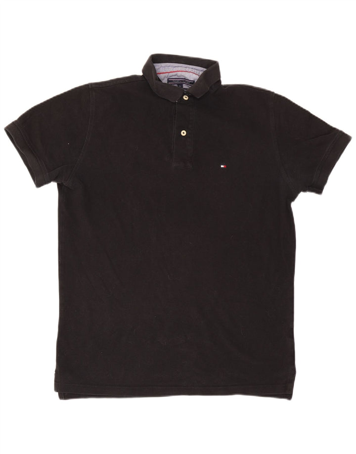 Ανδρικό πουκάμισο πόλο Tommy Hilfiger σε μεγάλο μαύρο