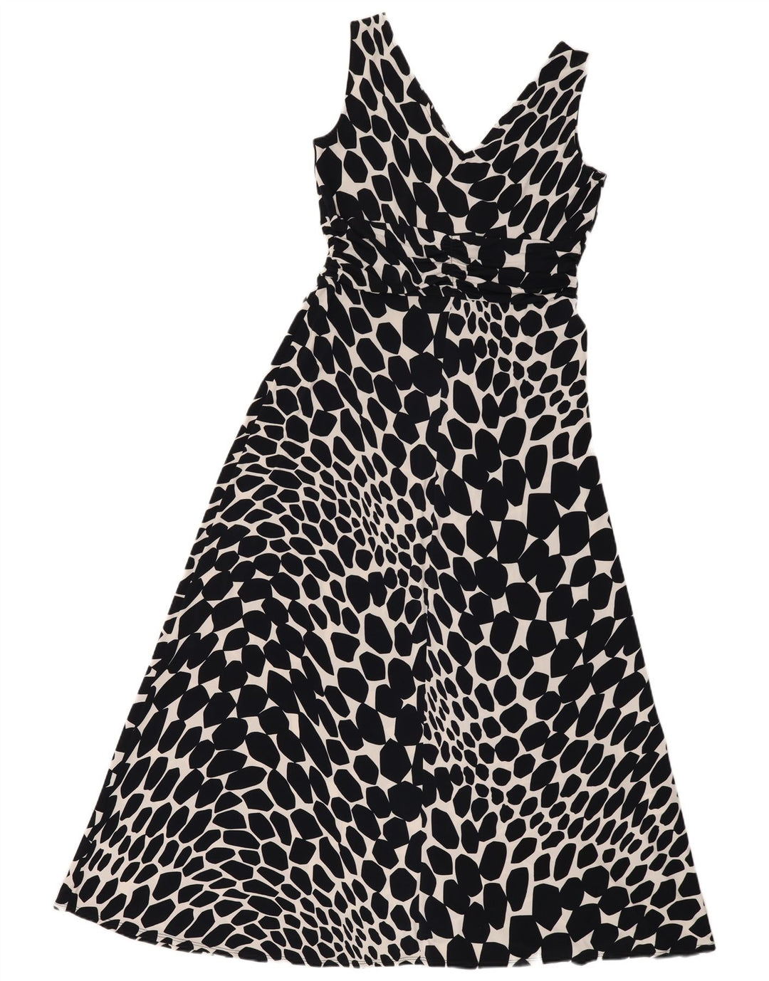 CC Womens Sleeveless Maxi Dress UK 12 Medium Navy Blue Geometric Polyester