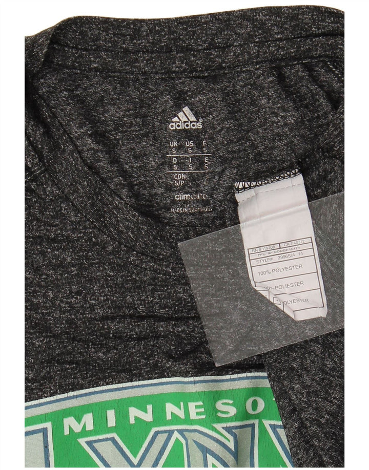 ADIDAS Mens Minnesota Graphic T-Shirt Top Small Grey Flecked Polyester