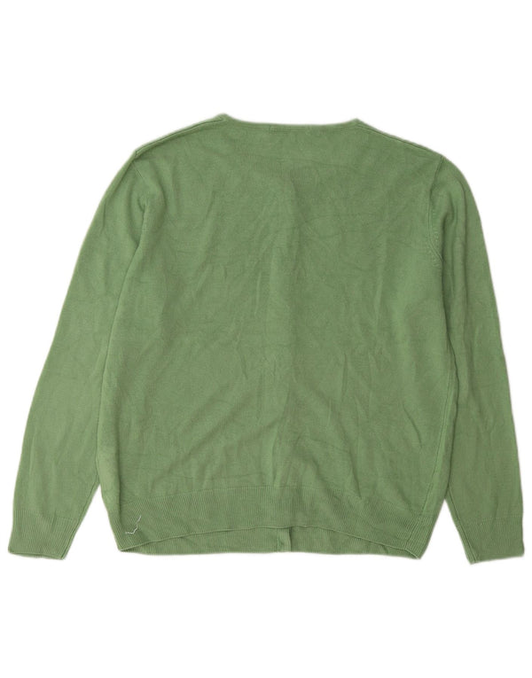 Pulover cardigan pentru femei Marks & Spencer UK 14 Medium Green Floral Acrilic