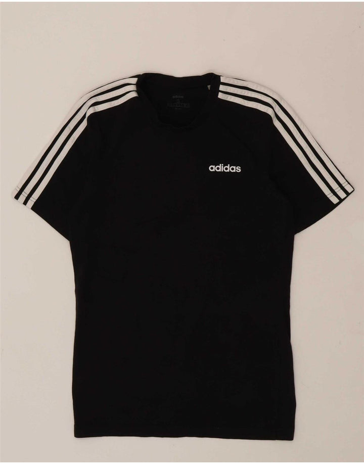 ADIDAS Mens T-Shirt Top Small Black Cotton