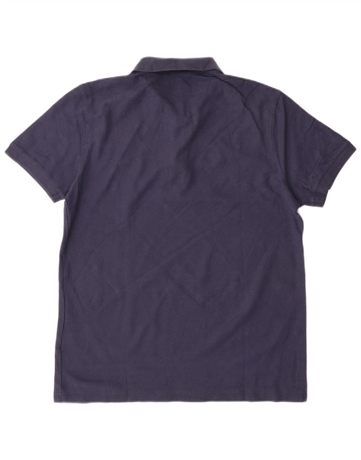 LOTTO Mens Polo Shirt Medium Navy Blue Cotton