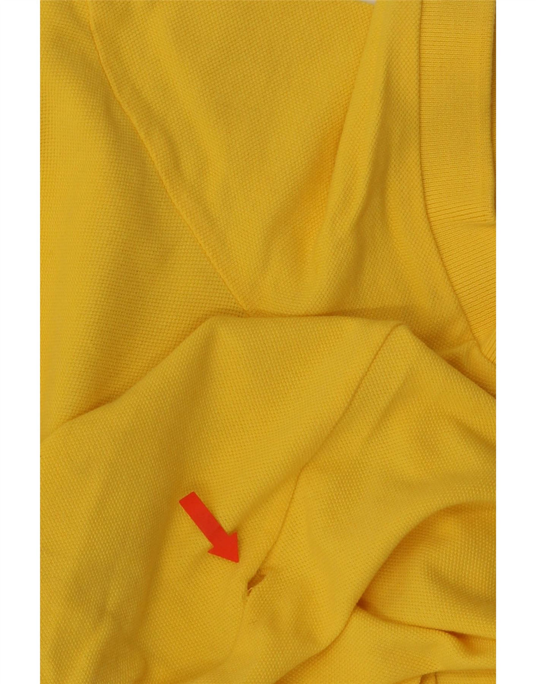 Benetton Mens Polo Shirt Small Yellow