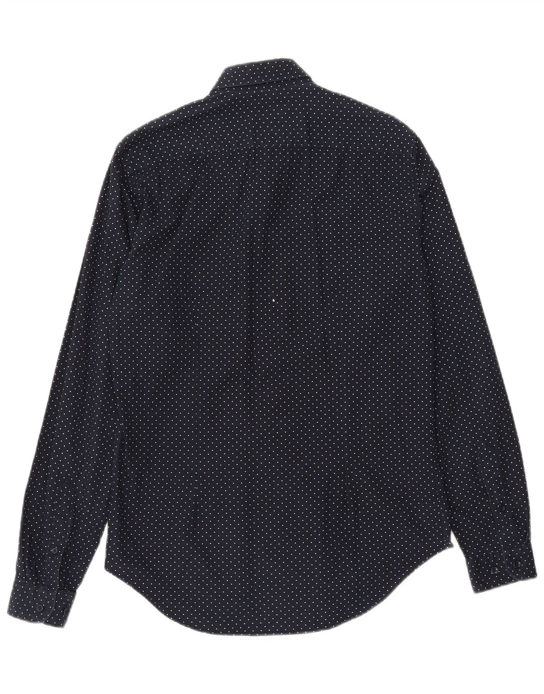 ZARA Mens Slim Fit Shirt Medium Navy Blue Geometric