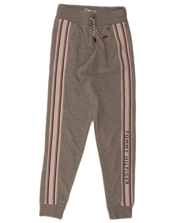 Tommy Hilfiger Pantaloni da tuta con grafica da uomo Joggers XS Grigio Colourblock