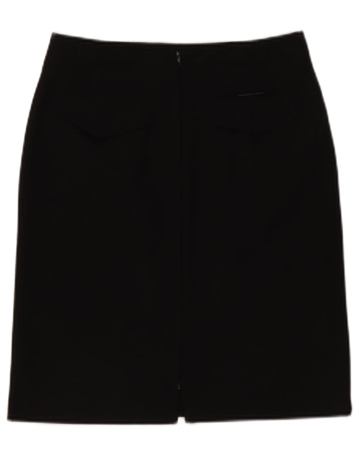 Trussardi Womens Pencil Skirt IT 40 Small W28  Black Polyester