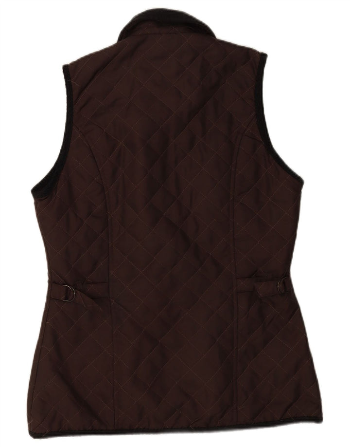 Sud Express Womens Quilted Gilet UK 14 Medium Brown Nylon