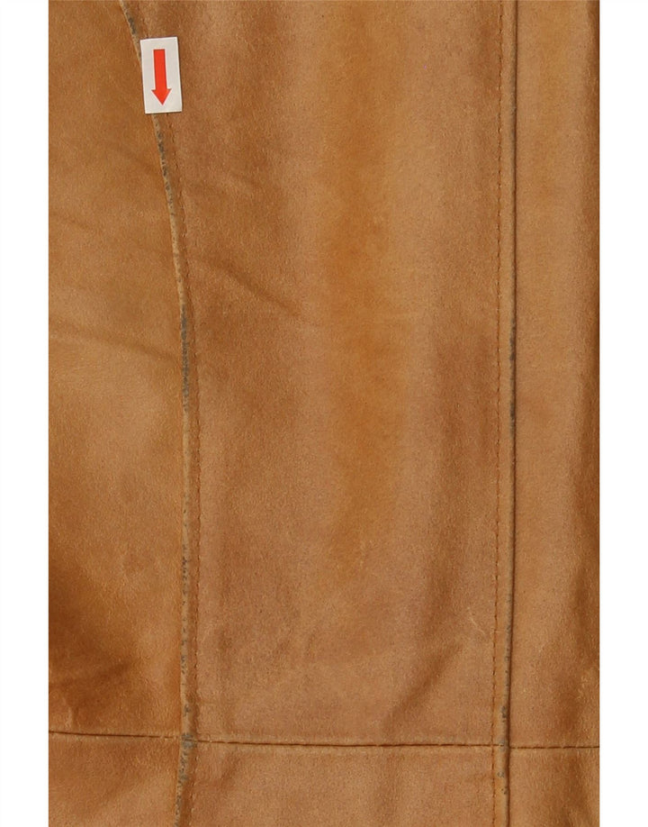 VINTAGE Womens 3/4 Sleeve Leather Jacket IT 48 XL Brown Leather Vintage Vintage and Second-Hand Vintage from Messina Hembry 