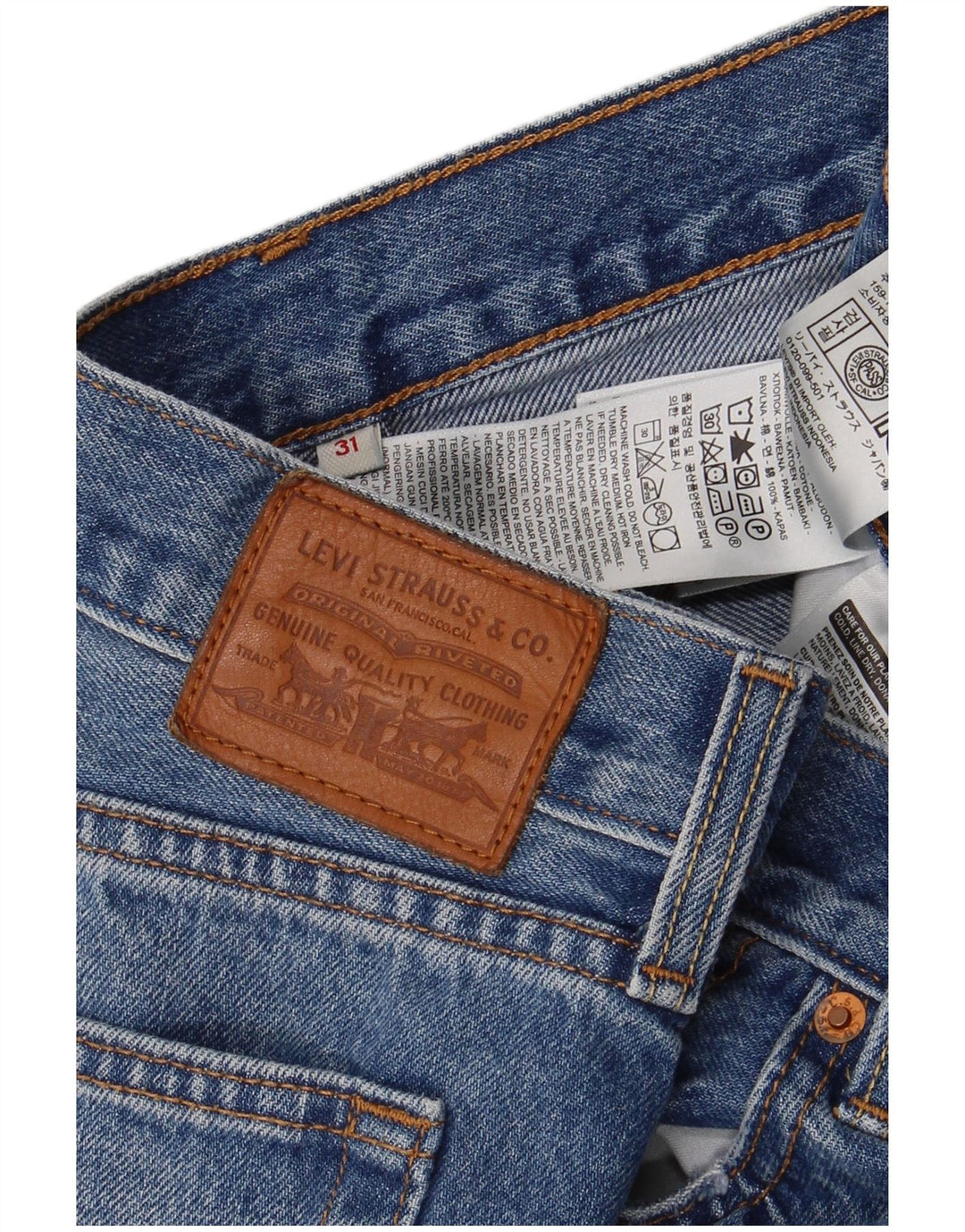 Levi's Womens Mini Denim Skirt W31 Medium Blue Cotton