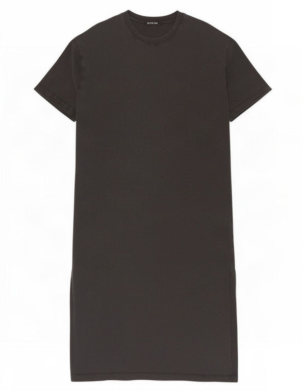 Abito T-shirt da donna Zara UK 18 XL cotone grigio