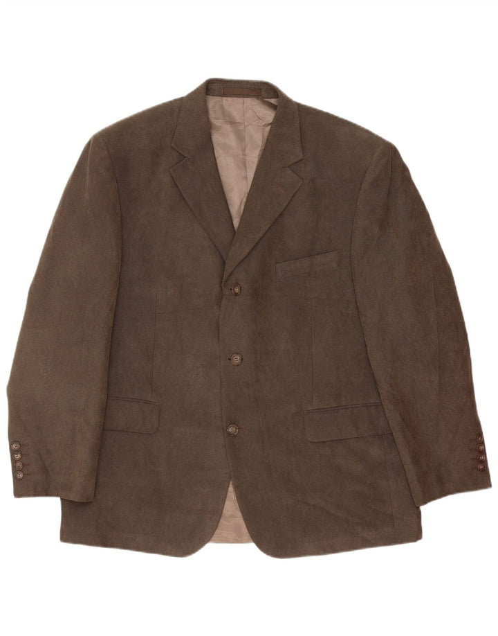 Marks & Spencer Herre 3-knaps blazerjakke UK 42 Large Brown Classic