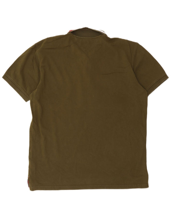 Polo da uomo vestibilità regolare Tommy Hilfiger 2XL cotone kaki