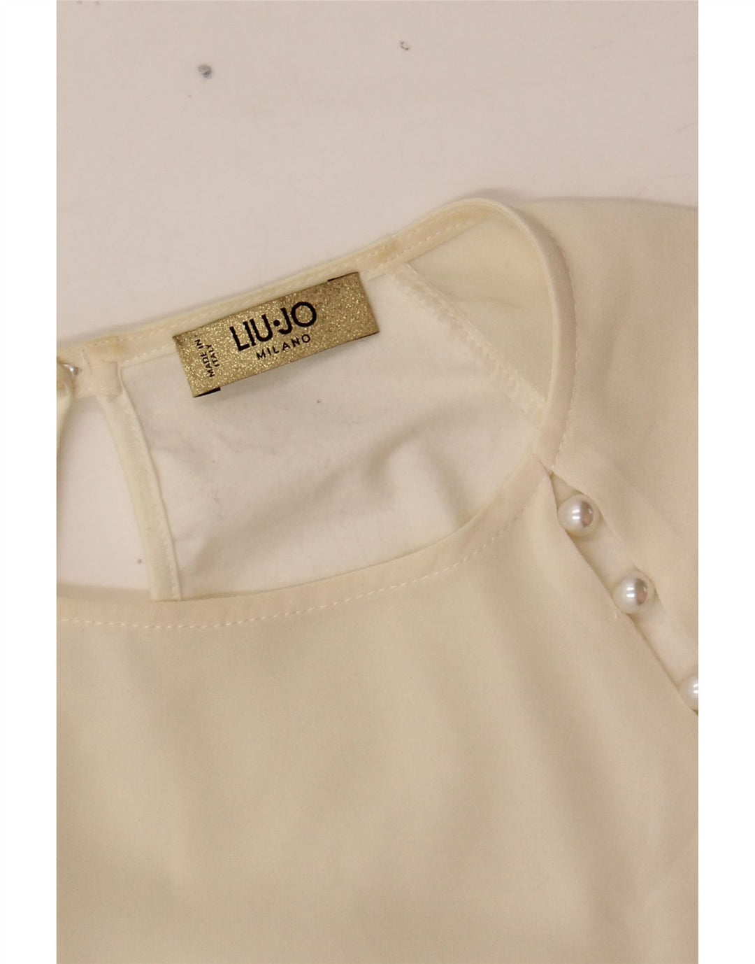 LIU JO Womens Blouse Top UK 14 Medium Off White Vintage Liu Jo and Second-Hand Liu Jo from Messina Hembry 