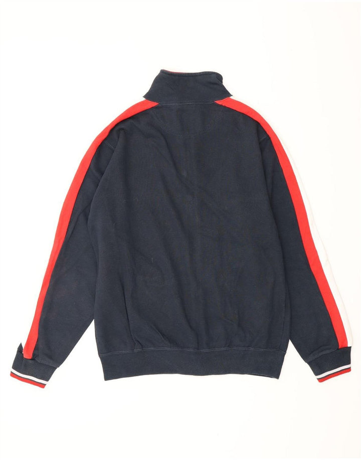 CHAMPION Mens Tracksuit Top Jacket Small Navy Blue Colourblock Cotton