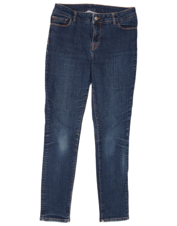 Crew Clothing Womens Skinny Jeans UK 12 Medium W30 L28 Navy Blue Cotton