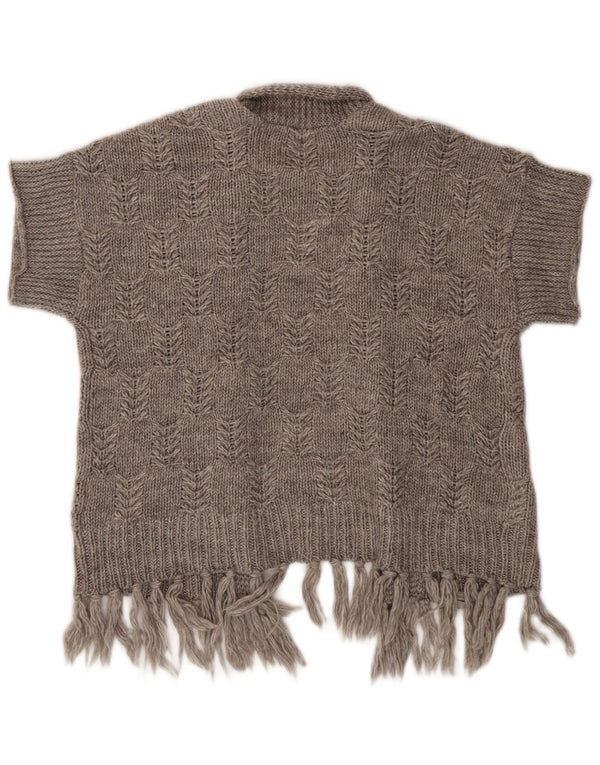 Maglione cardigan aperto a maniche corte da donna Marks & Spencer UK 14 Grigio medio
