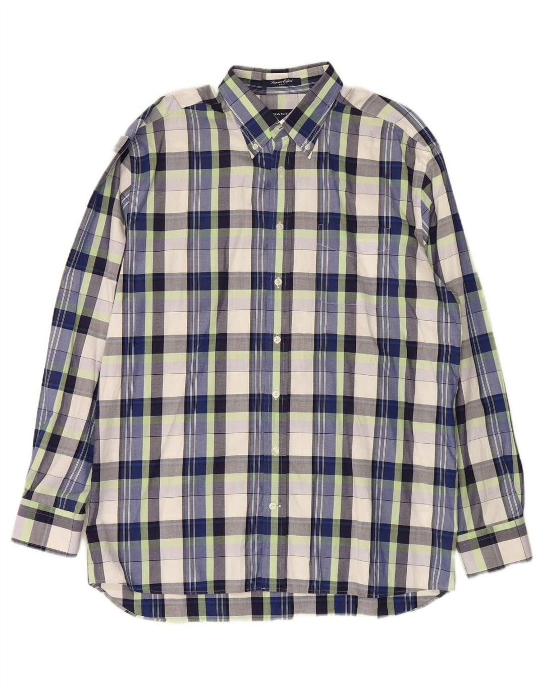 GANT Mens Shirt XL Blue Check Cotton