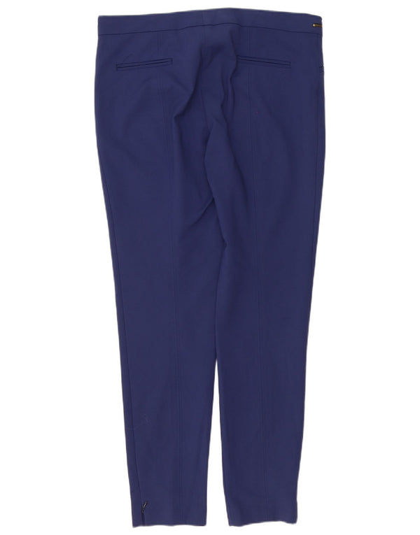 Zara Damen Slim Freizeithose XL W32 L30 Marineblau Baumwolle