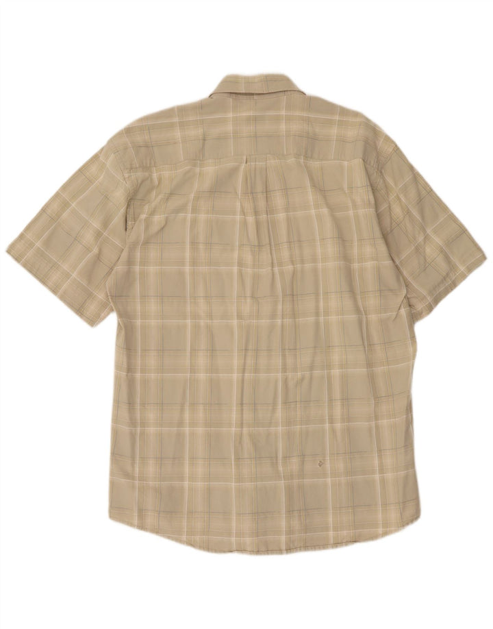 Camel Active Kortærmet Herreskjorte XL Beige Ternet