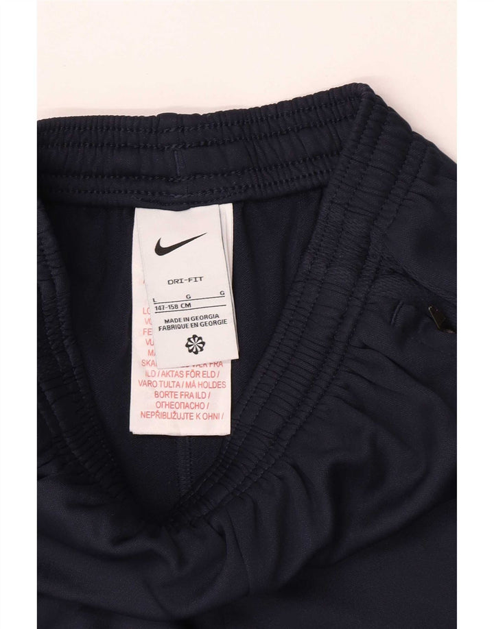 Nike Boys Tracksuit Trousers 12-13 Years Large Navy Blue Polyester