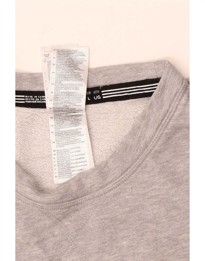 Adidas grafisk sweatshirt til mænd, stor grå bomuld