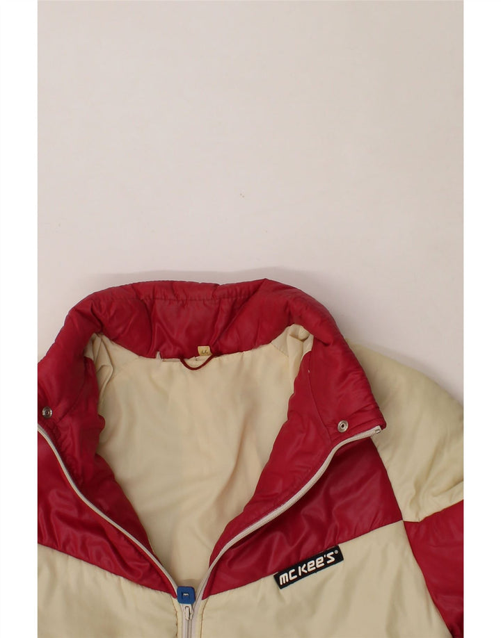 MC KEE'S Mens Hooded Windbreaker Jacket IT 44 XS Multicoloured Colourblock Vintage MC Kee's and Second-Hand MC Kee's from Messina Hembry 