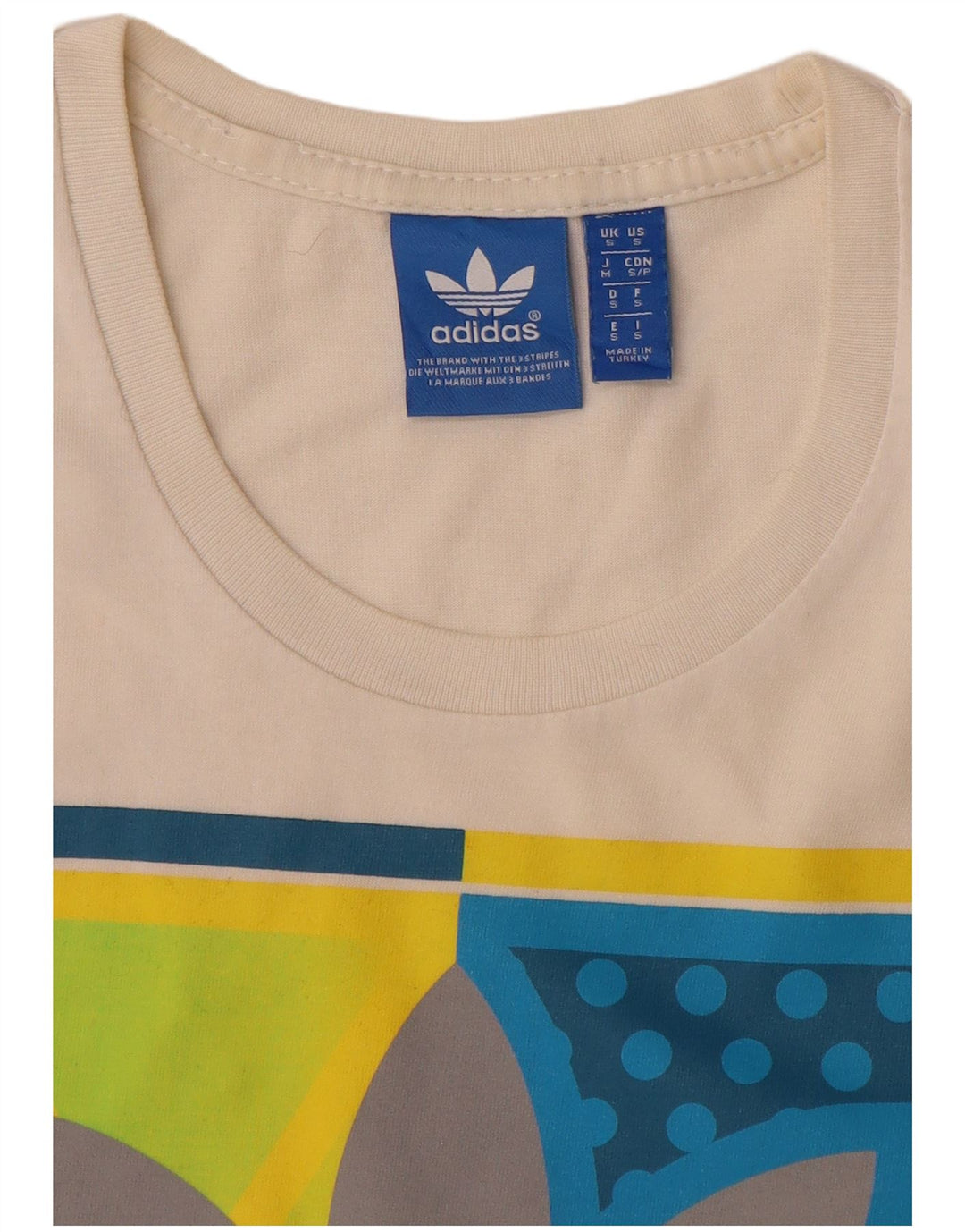 Adidas Mens Graphic T-Shirt Top Small White