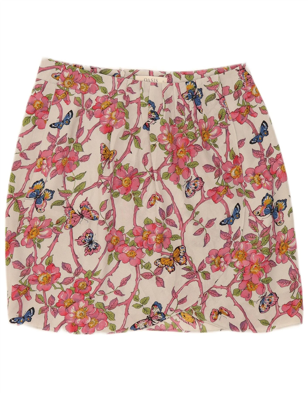 Oasis Womens Wrap Mini-nederdel UK 12 Medium W32 Multicolored Floral