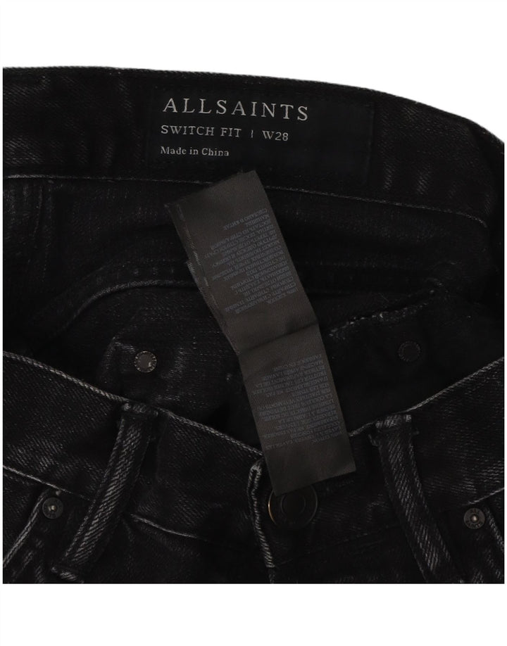 All Saints Herre Switch Fit Denim Shorts W28 Medium Sort Bomuld