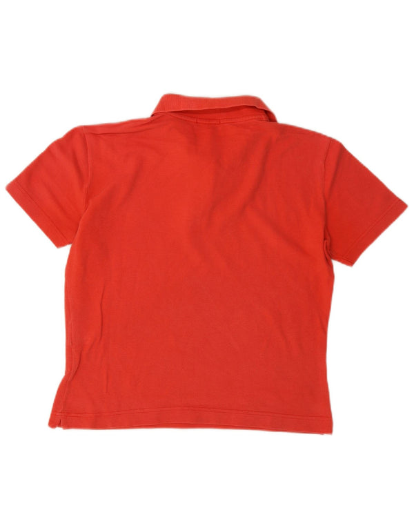 Fred Perry Damen Crop Poloshirt UK 14 Mittelrote Baumwolle
