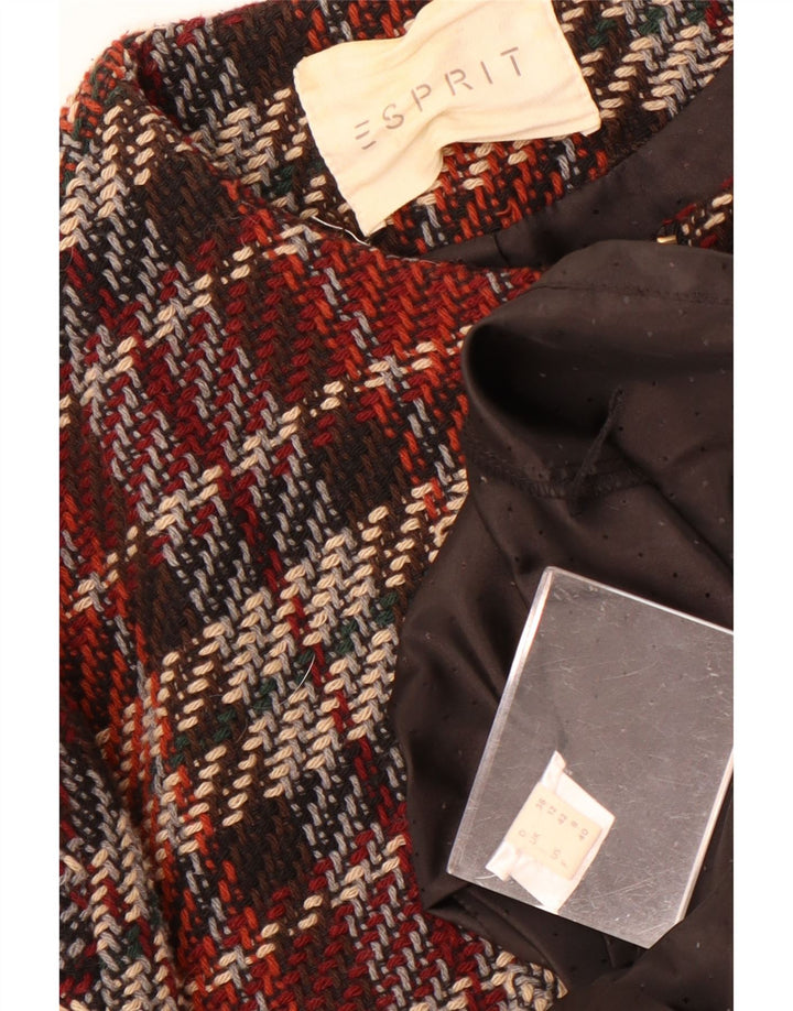 Pardesiu pentru femei Esprit UK 12 Medium Burgundy Check