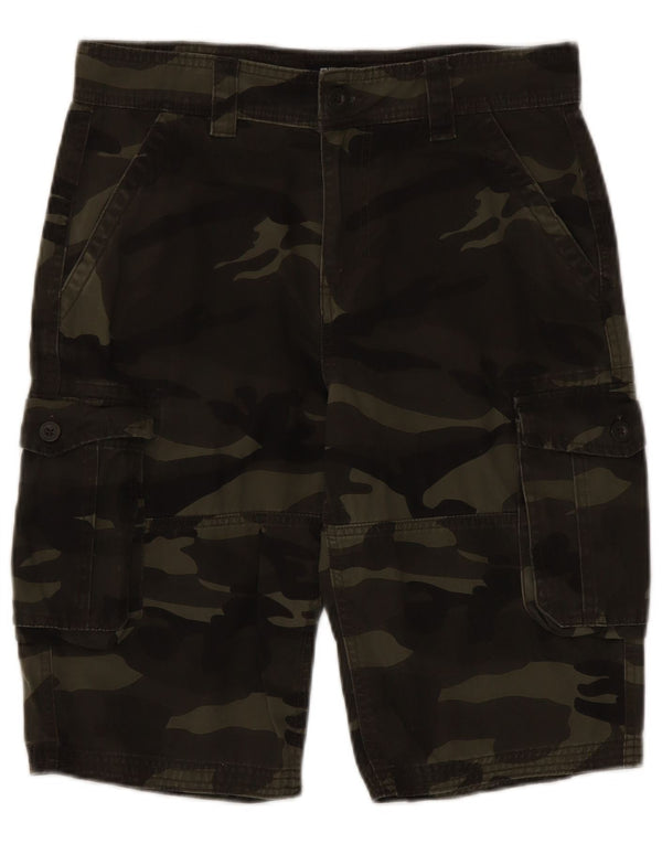 Pantaloncini cargo da uomo Mountain Warehouse W30 in cotone mimetico verde medio