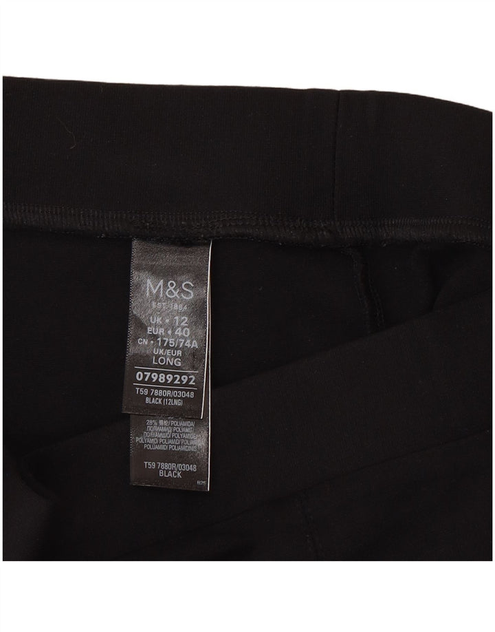 Marks & Spencer Womens Leggings UK 12 Medium Black Viscose