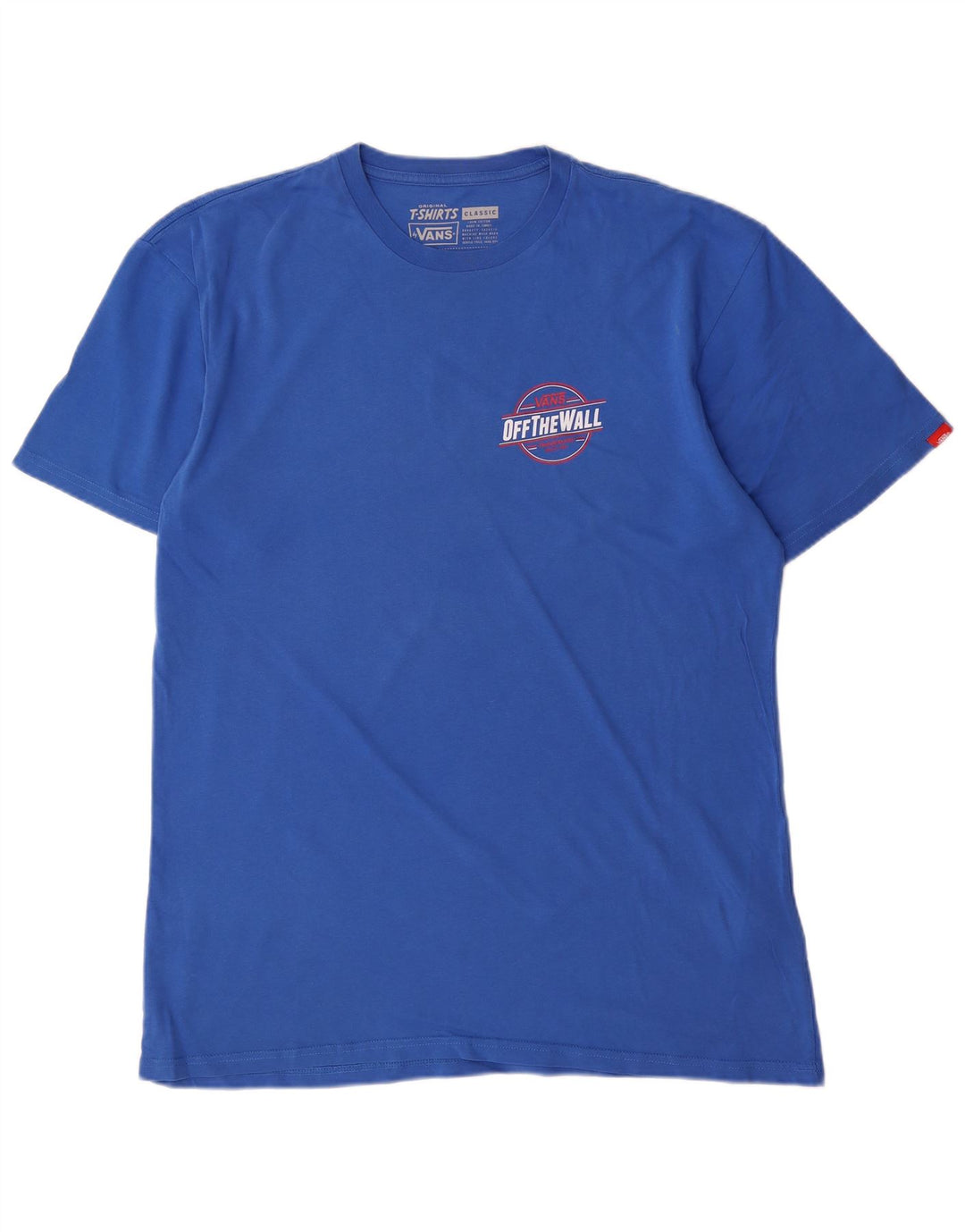 VANS Mens Classic Graphic T-Shirt Top Large Blue Cotton