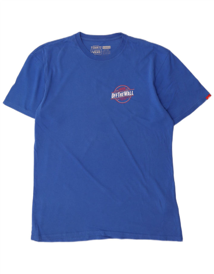 VANS Mens Classic Graphic T-Shirt Top Large Blue Cotton
