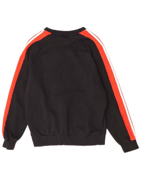 Felpa grafica da donna Adidas Jumper UK 10 Small Black Colourblock