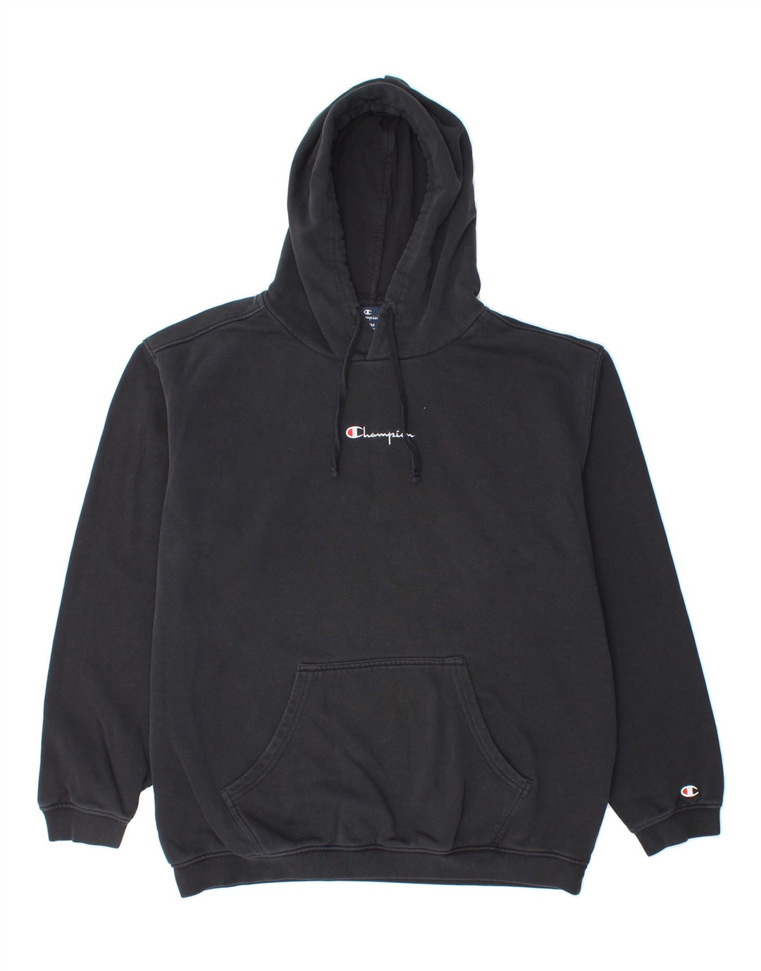 CHAMPION Mens Hoodie Jumper Medium Black Cotton Vintage Champion and Second-Hand Champion from Messina Hembry 