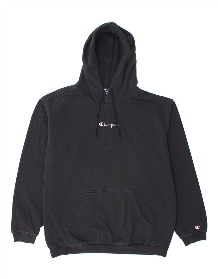 CHAMPION Mens Hoodie Jumper Medium Black Cotton Vintage Champion and Second-Hand Champion from Messina Hembry 