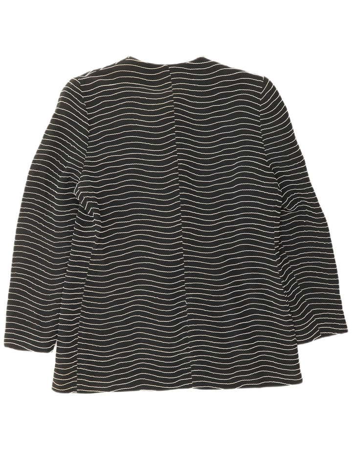 Gai Mattiolo Womens 6 Button Blazer Jacket IT 50 XL Black Striped