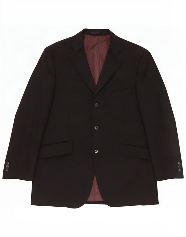 Marks & Spencer Veste blazer à 3 boutons pour homme UK 42 Large Bleu Marine Polyester