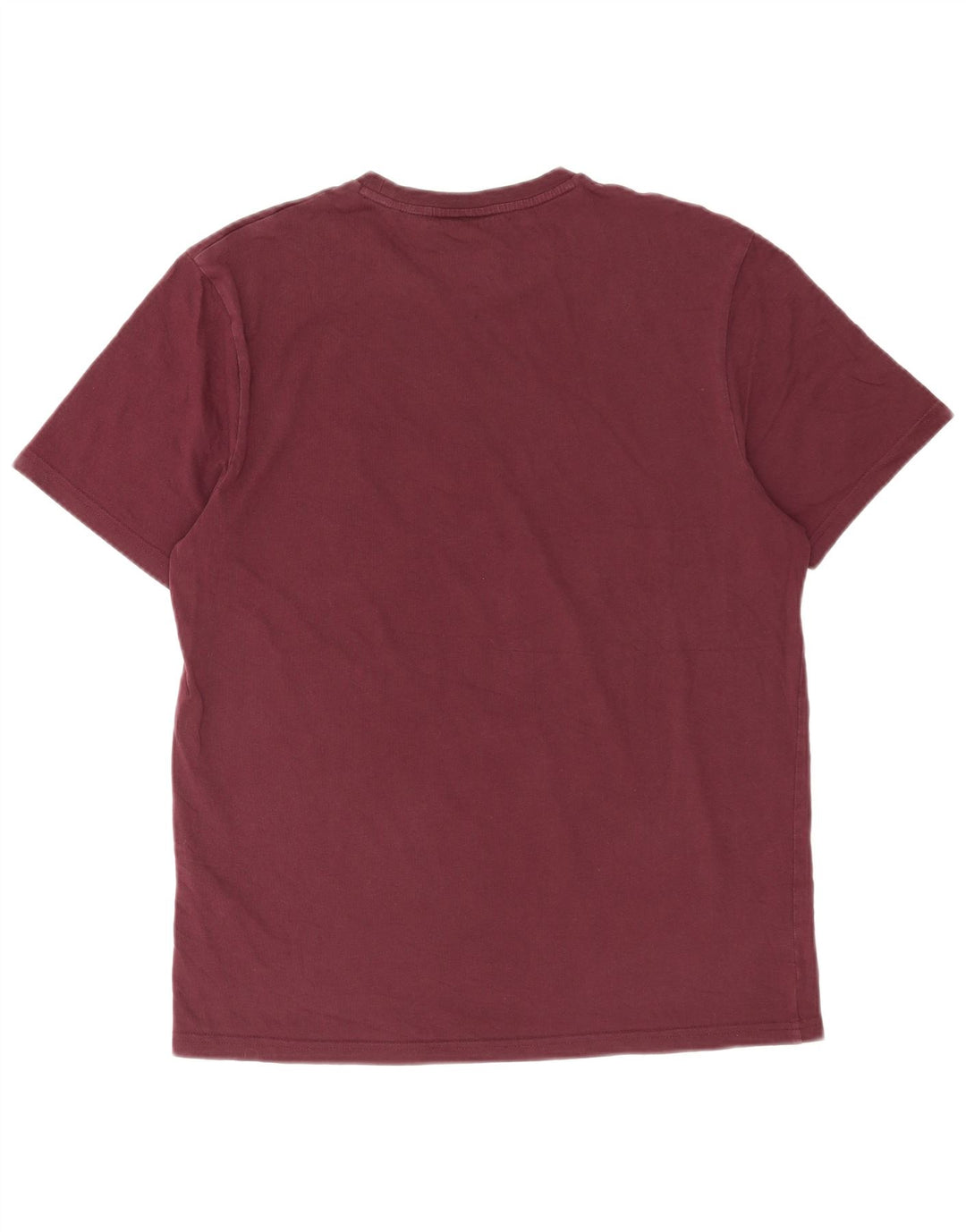 Lyle & Scott Mens T-Shirt Top Medium Maroon Cotton