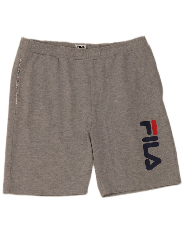 Fila Mens Graphic Sport Shorts Large Grey Cotton